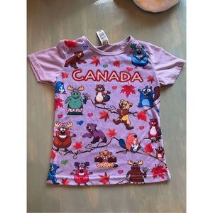 Canada Stone Age character graphic T-shirt, size youth, medium kids toddler 4-6